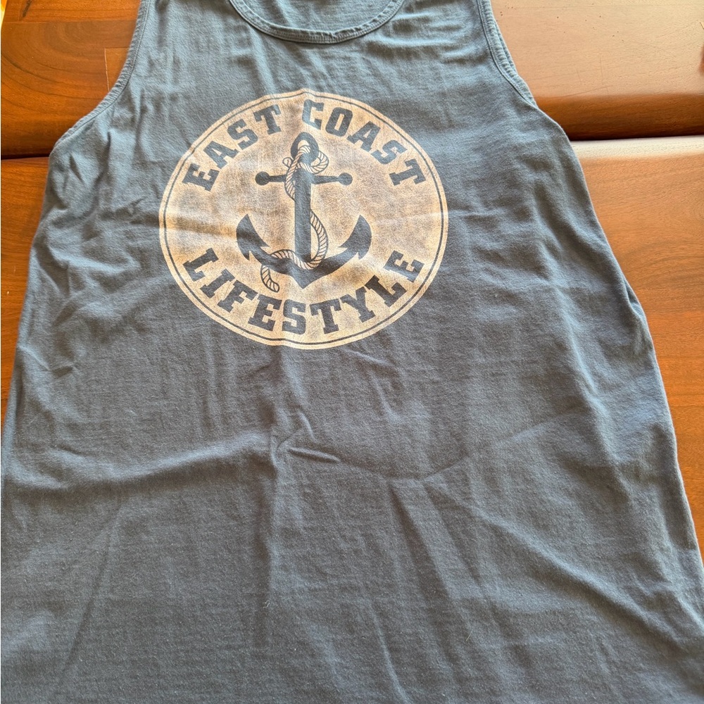 East Coast Lifestyle Fusty Blue Tank Top - Size M
